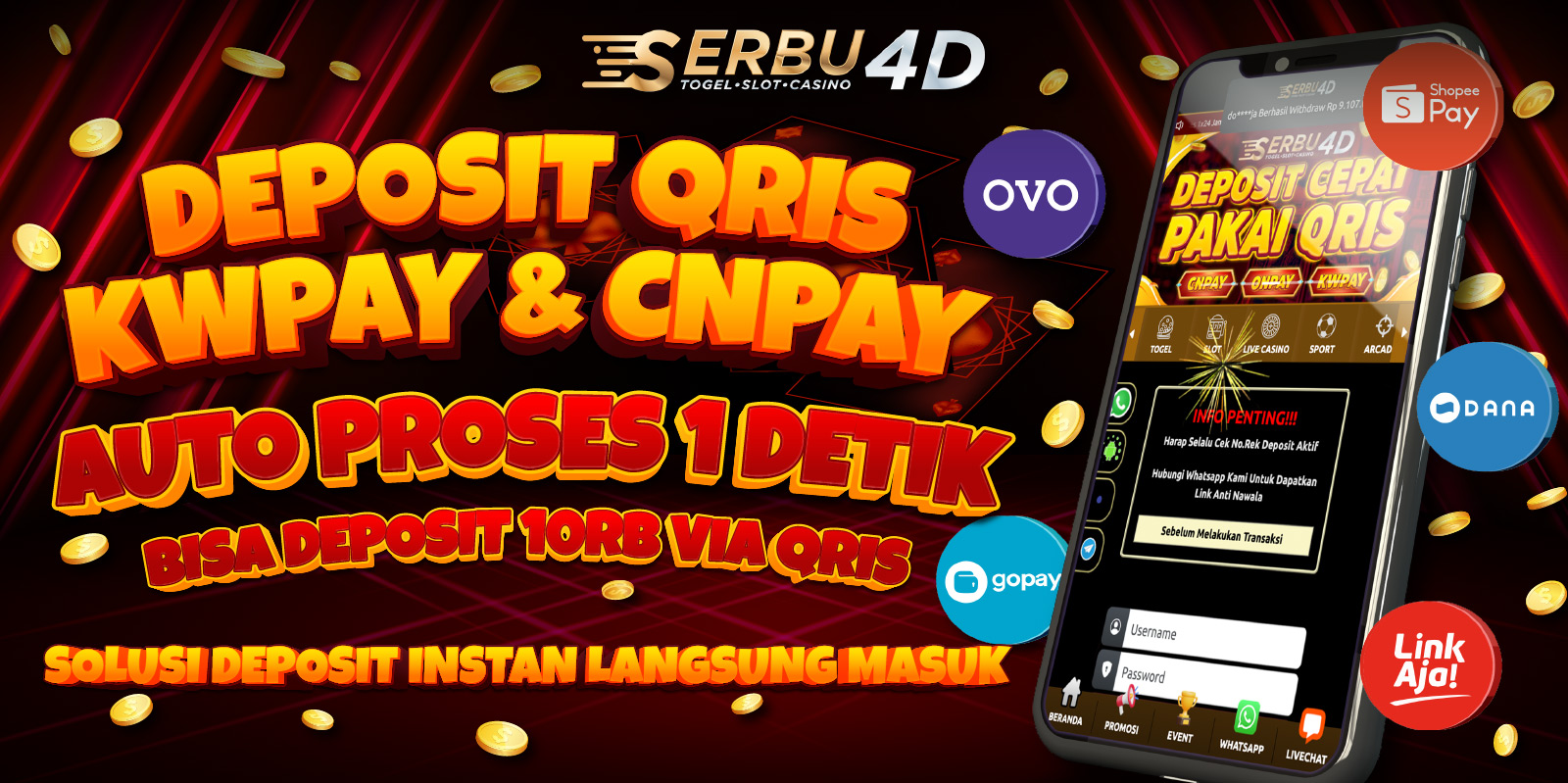 Deposit Qris 10rb - SERBU4D